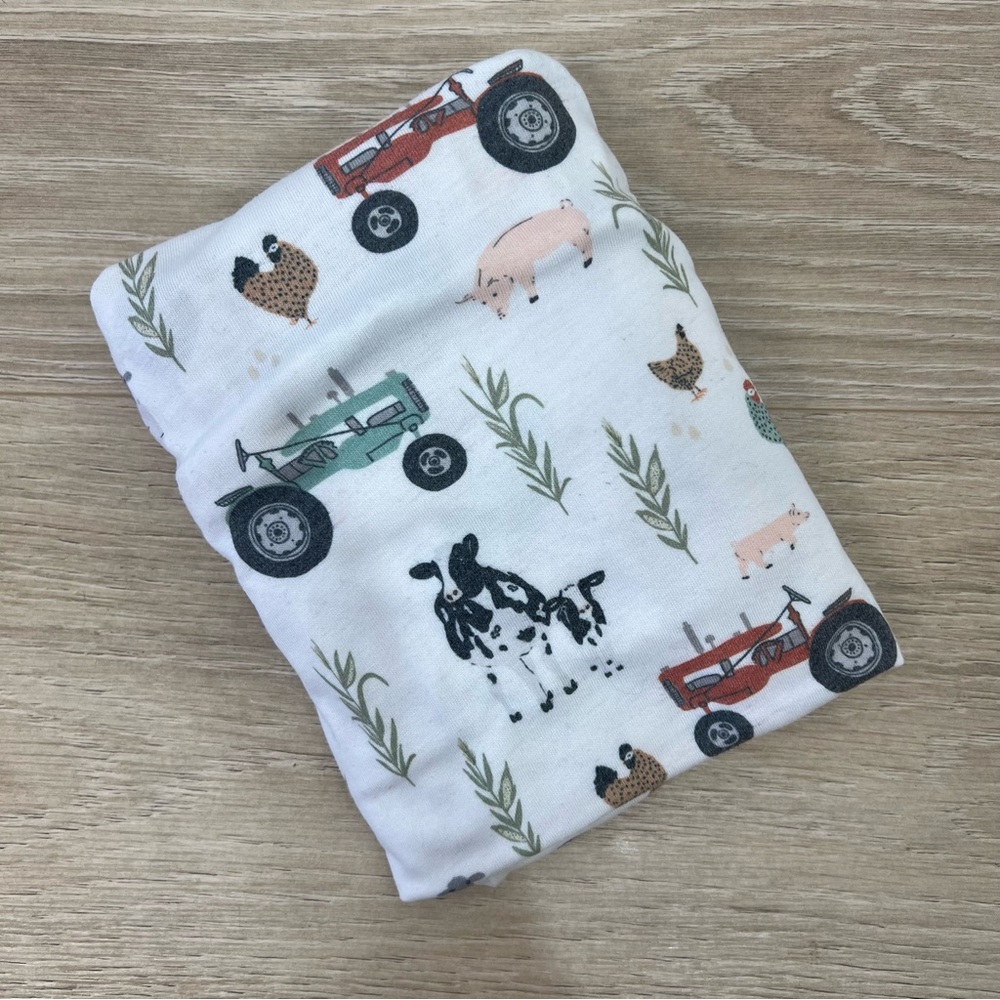 Copper Pearl Jo Farm Print Changing Pad Cover